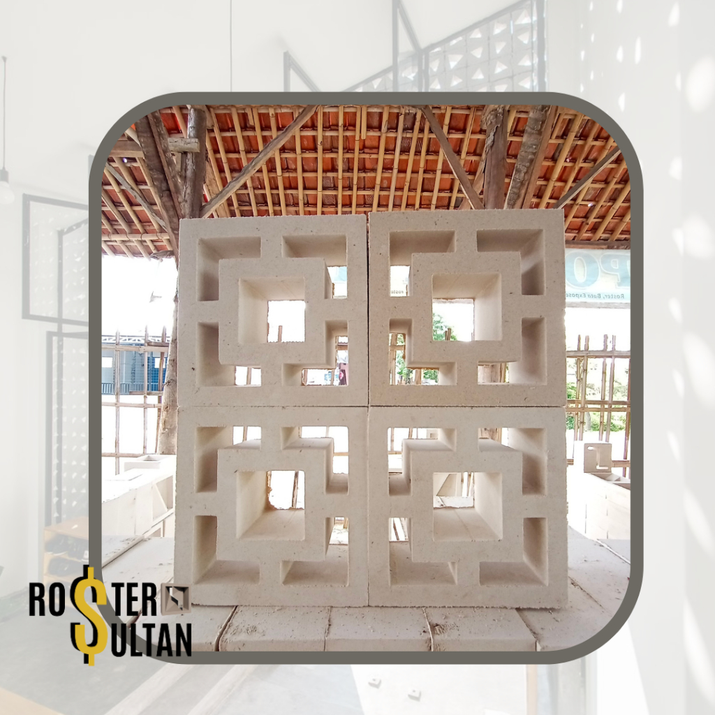 Loster Beton Minimalis | Loster Lubang Angin |Dekorasi Minimalis Modern - Loster Motif Kotak Plus