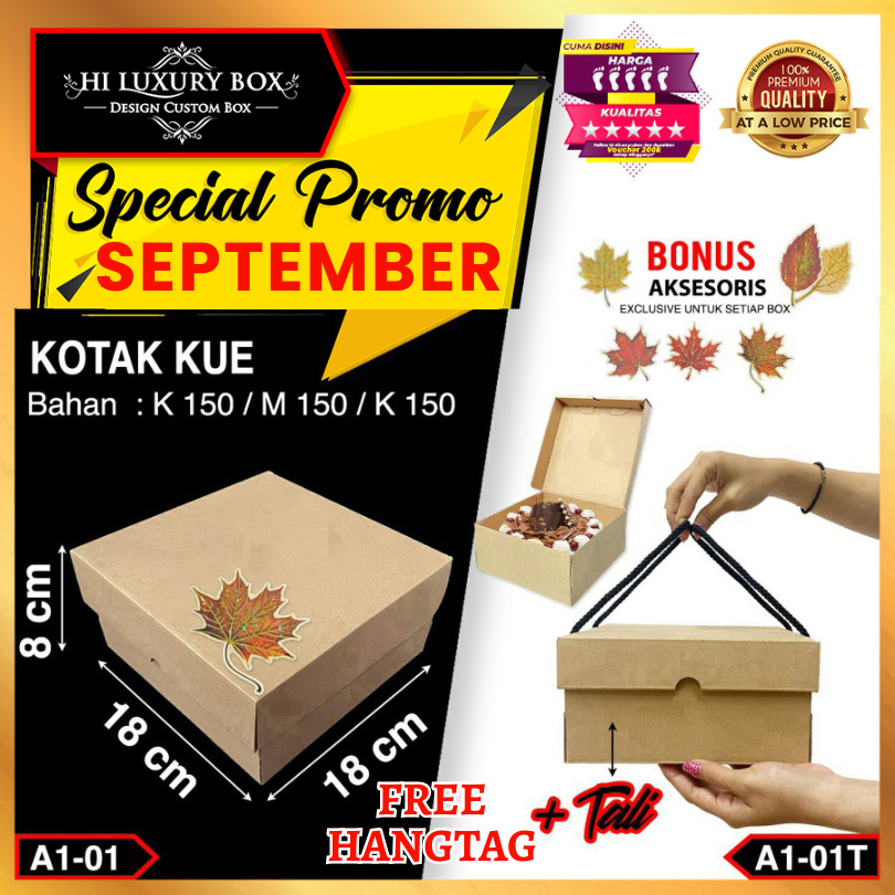 

Kotak Kue | Dus Kue | Kotak serbaguna | Kraft | Murah 18x18x8 A1-01