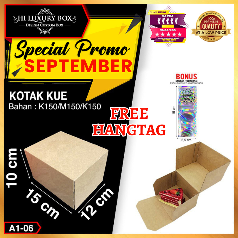 

Kotak Kue | Dus Kue | Kotak Packing Kue | Kardus Polos | Murah 15x12x10|A1-06