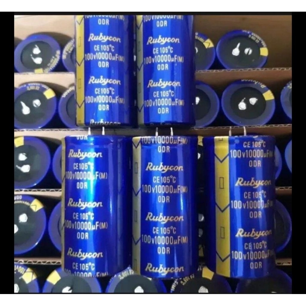 1PCS ELCO RUBYCON 10000UF 100V ELKO RUBICON 10000 UF 100 VOLT BIRU RUBYCON