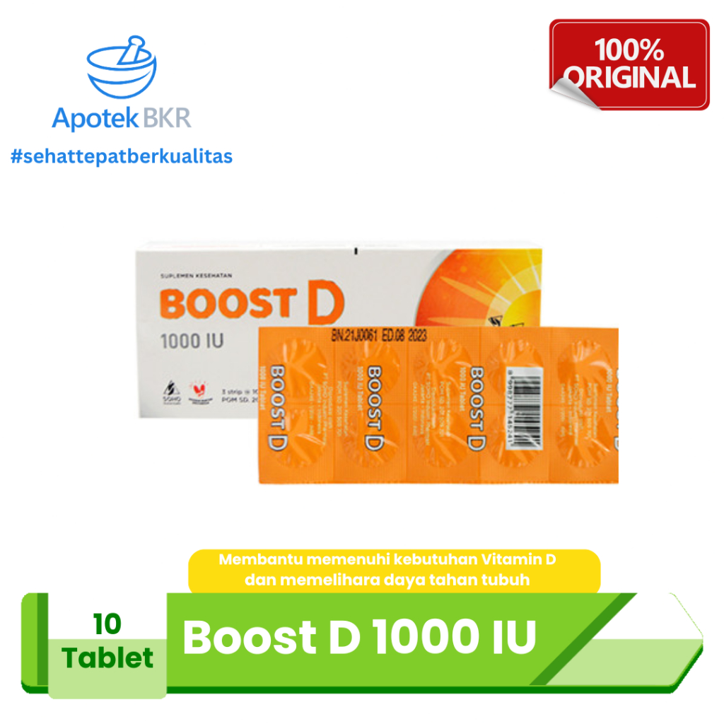 Boost D 1000 IU Strip - Suplemen Vitamin D