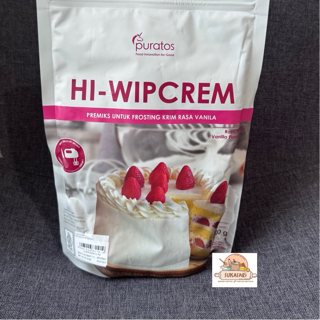 

Puratos Hi WipCrem 400gr Whip Cream bubuk Whipping Nabati Vanilla