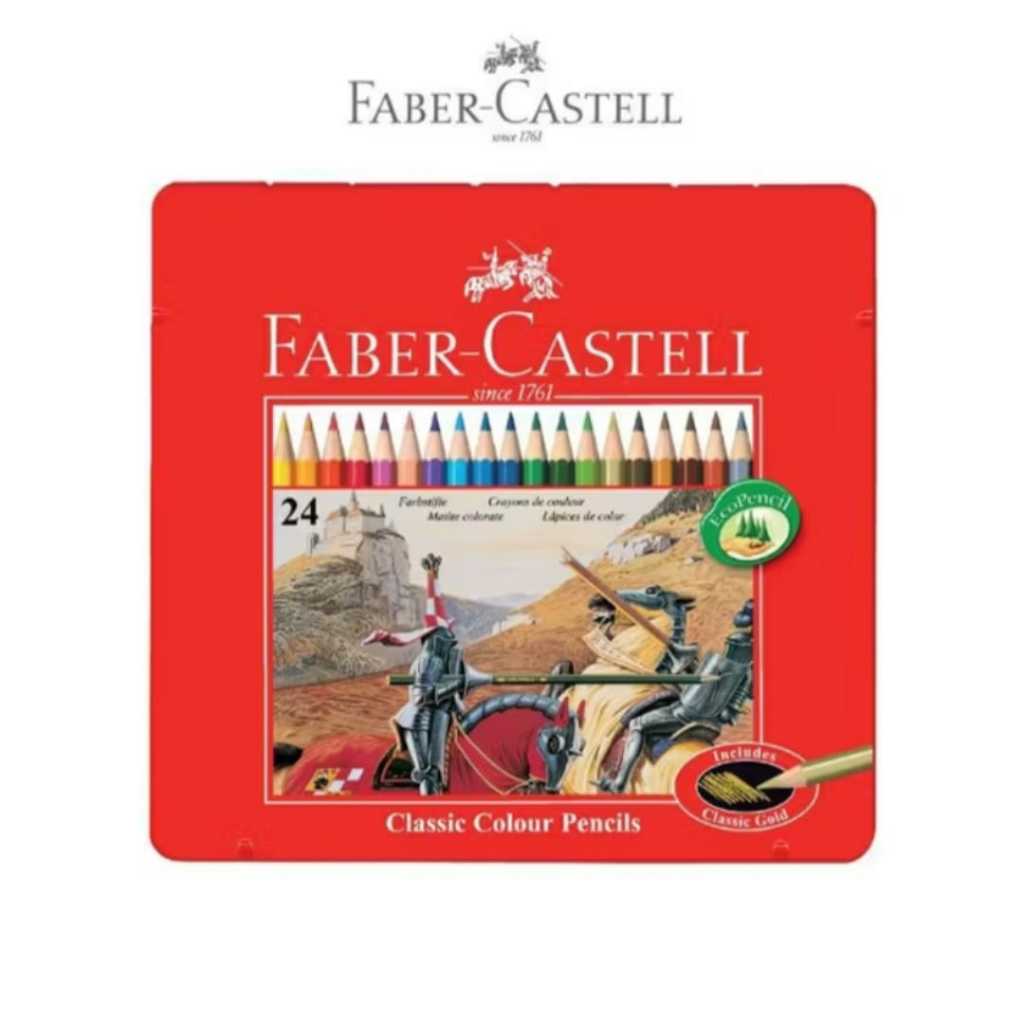 

Pensil Warna Faber Castell 24 Classic Kemasan Kaleng ( Tin Case )