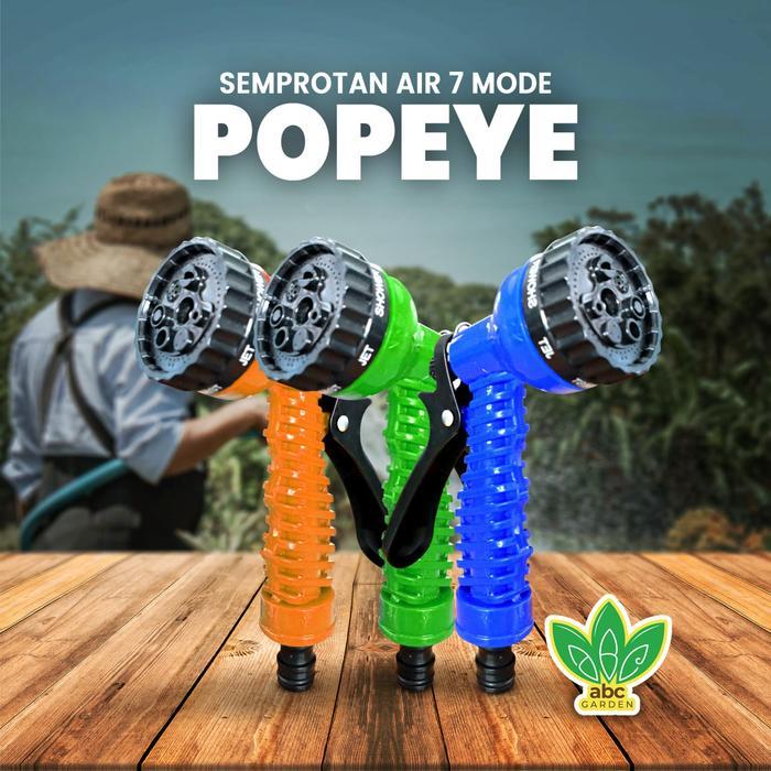 POPEYE - Semprotan Air Taman 7 Way Arah - Spray Nozzle Garden Taman Hose/HOZE NOZZLE 7 FUNGSI (PPY-H
