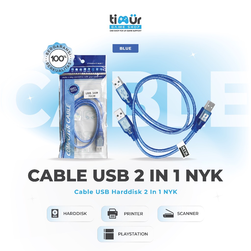 Kabel USB 2.0 Hardisk PS2 Harddisk 2 In 1