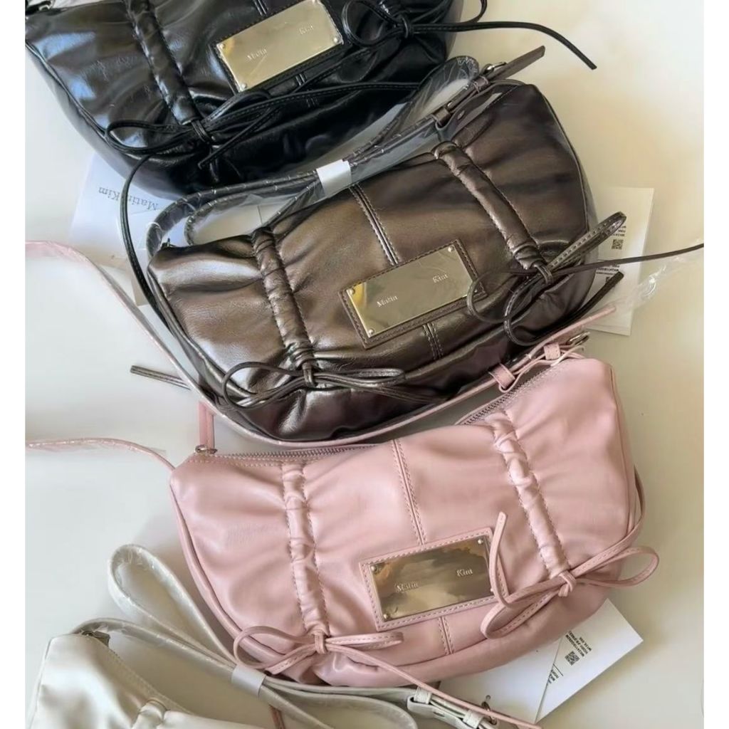 TAS WANITA KOREA HALF SHIRRING RIBBON ROUND BAG FASHION MATKIM MATINKIM MATIN KIM TOTE BAG FASHION