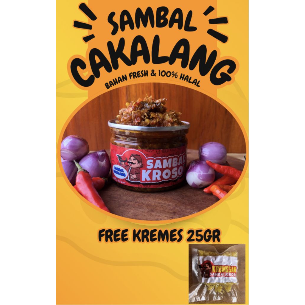 

KROSO, sambal cakalang 130ml free kremes 25g