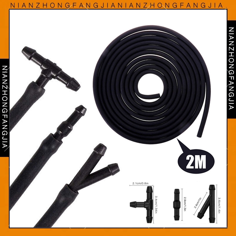 I+Y+T Selang Semprotan Pembersih Wiper Kaca Depan Mobil Selang Karet Semprotan Air Wiper Universal