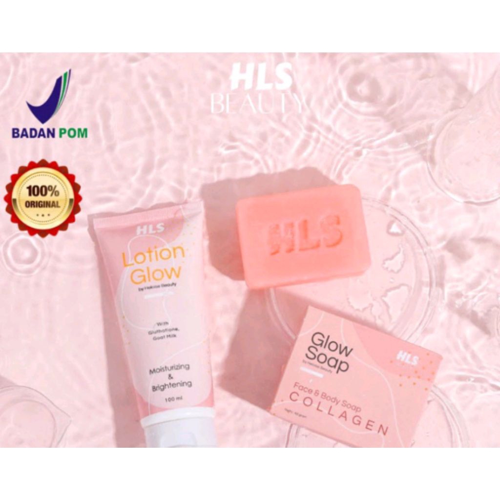 HLS HELOISE BEAUTY GLOW SOAP LOTION GLOW FACE & BODY SOAP COLLAGEN MOISTURIZING BRIGHTENING