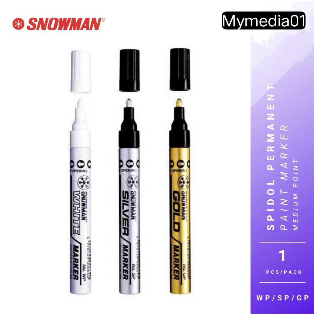 

1 PCS SPIDOL PERMANENT SNOWMAN PAINT MARKER MEDIUM TIP TERMURAH