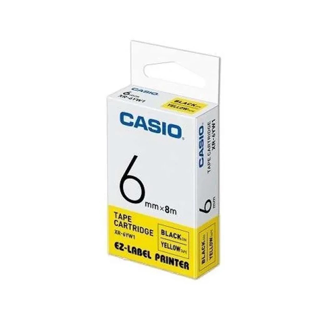 

Casio XR-6YW1-Label Tape - Printer - Kuning - 6 mm