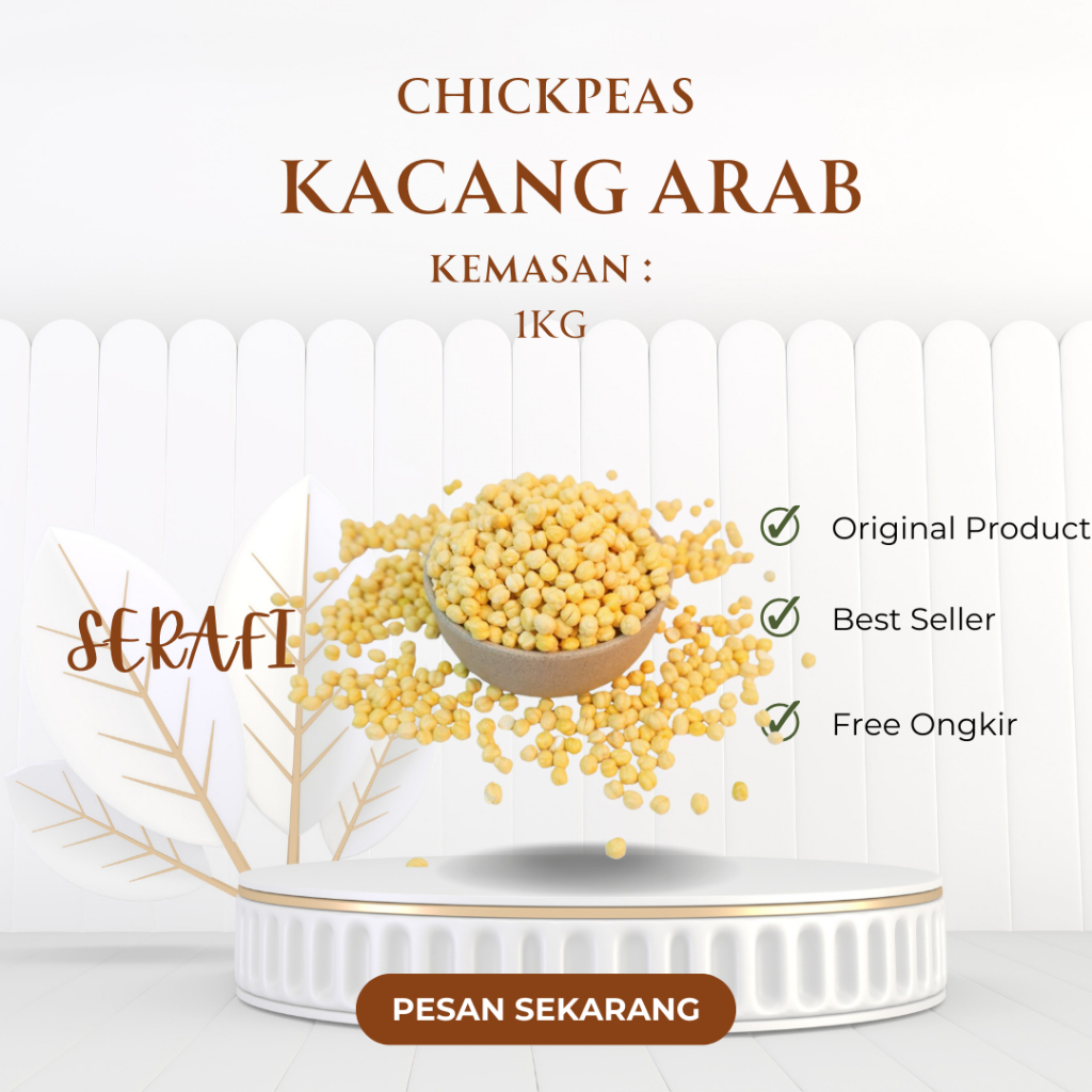 

KACANG ARAB KUALITAS PREMIUM (CHICKPEAS)/ SUDAH MATANG SIAP KONSUMSI