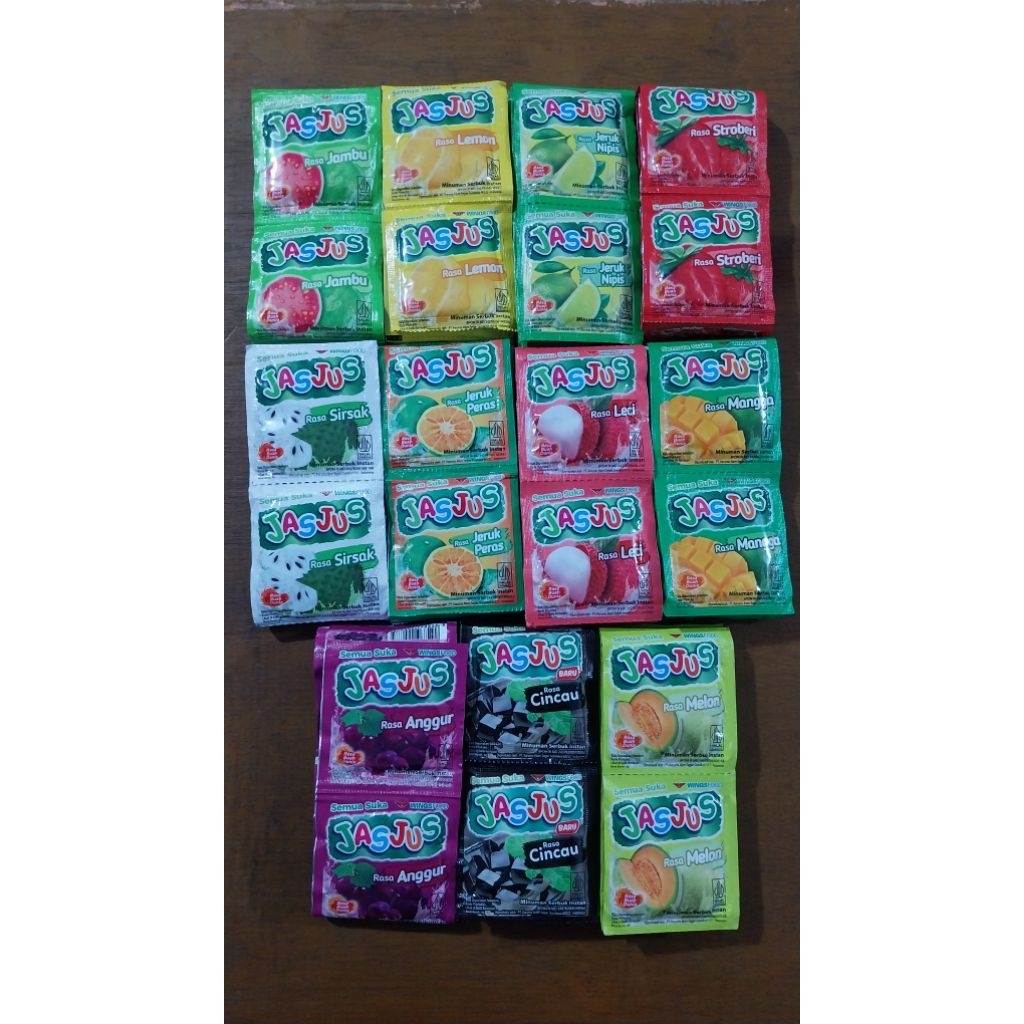 

Jas Jus 1pak isi 5 renceng Jasjus seduhan minuman bubuk rasa seduhan buah
