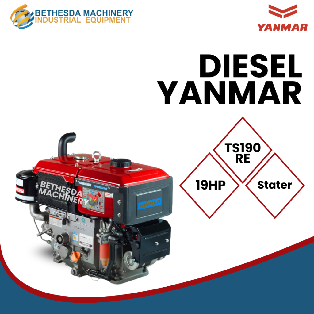Diese Yanmar TS 190 RE Stater Diesel 19 HP / 19 PK Mesin Penggerak TS190RE