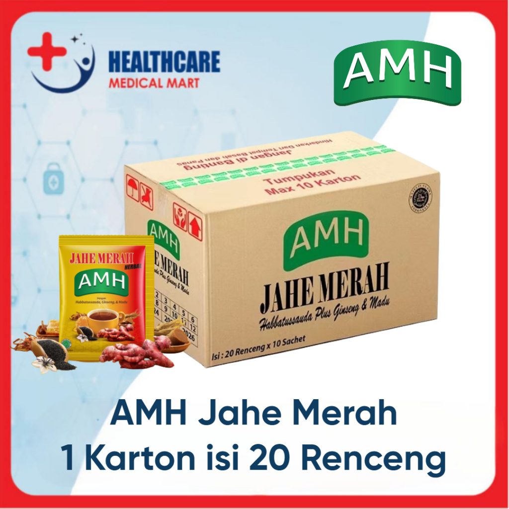 

AMH Jahe Merah Herbal 1 Karton isi 20 Renceng x 10 Sachet
