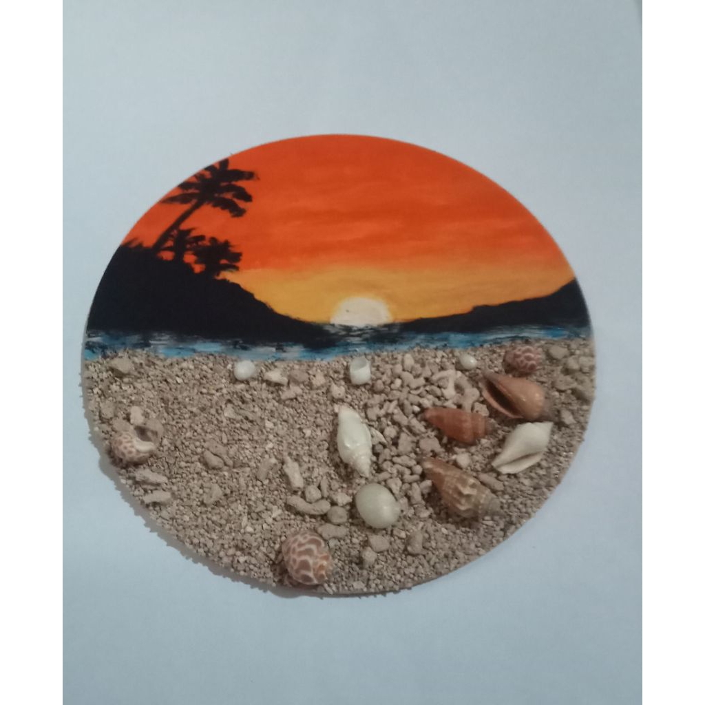 hiasan dinding/kerajinan kerang/hiasan unik