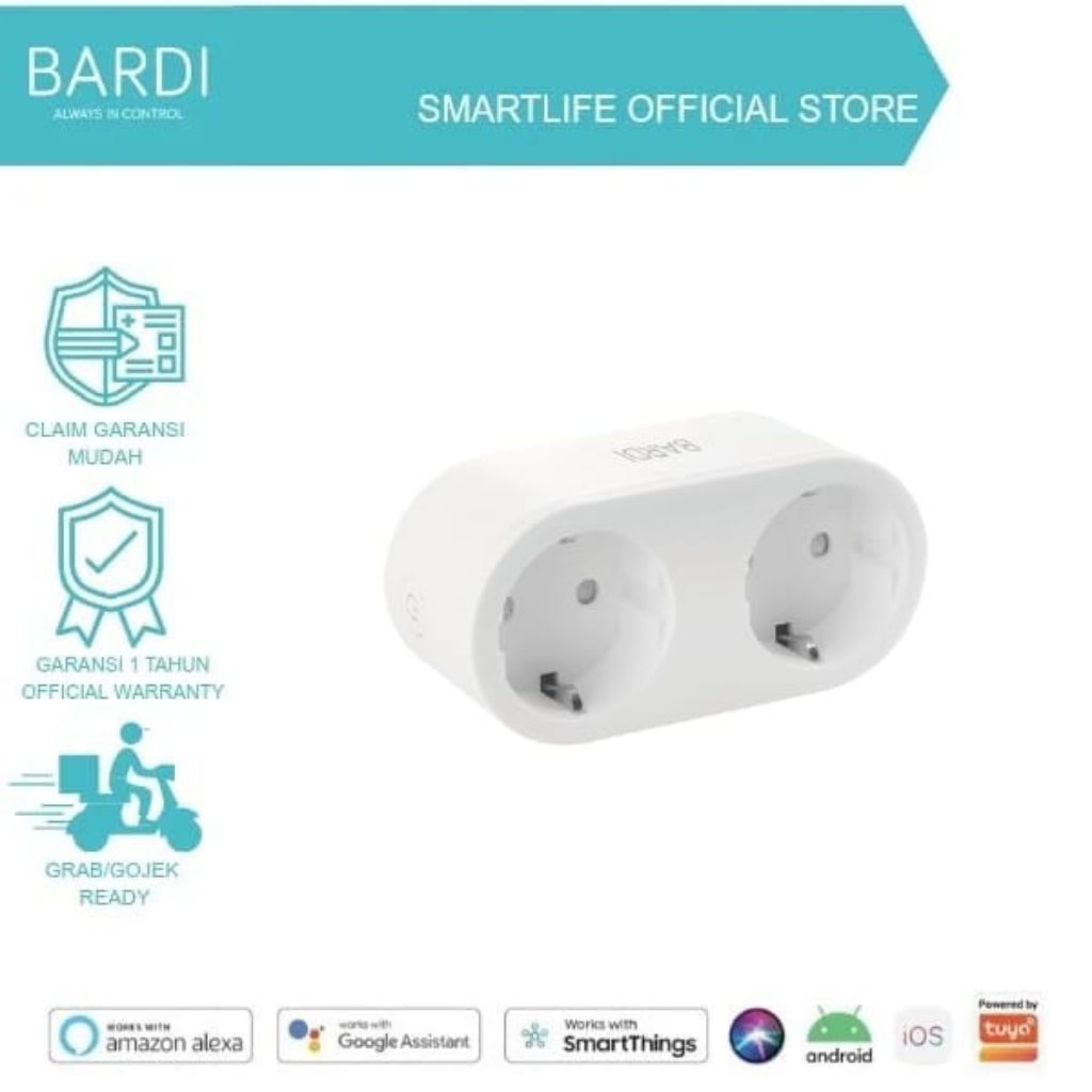 BARDI SMART PLUG DUAL WIFI - STOP KONTAK PINTAR