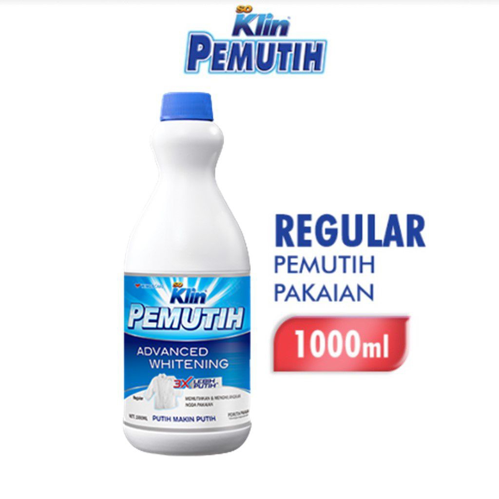 Soklin Pemutih Pakaian 1000ml Botol – Cairan Pemutih Baju Putih ORI Anti Noda