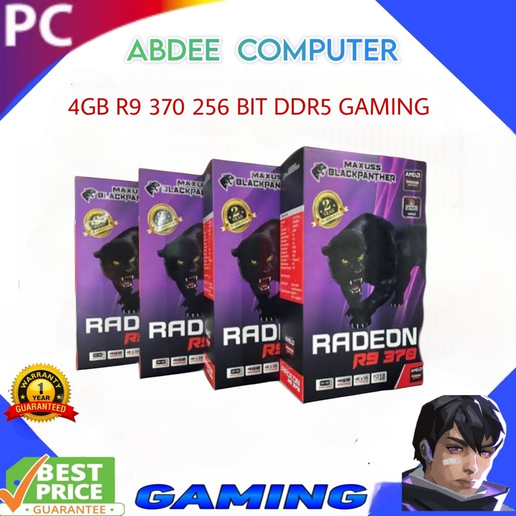 VGA Black Panther Radeon R9 370 4GB DDR5 256Bit VGA GAMING ORI
