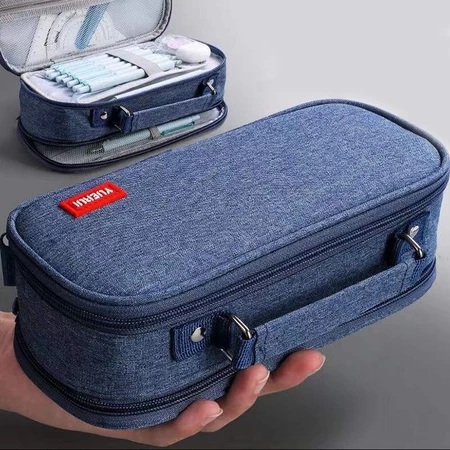 

Pencil Bag Multifungsi Double Layer 6 Ruang Tempat Pensil Estetik