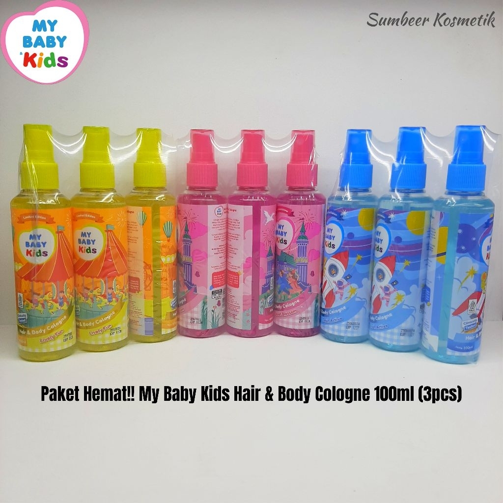 paket hematt (3pcs) my baby kids hair & body cologne