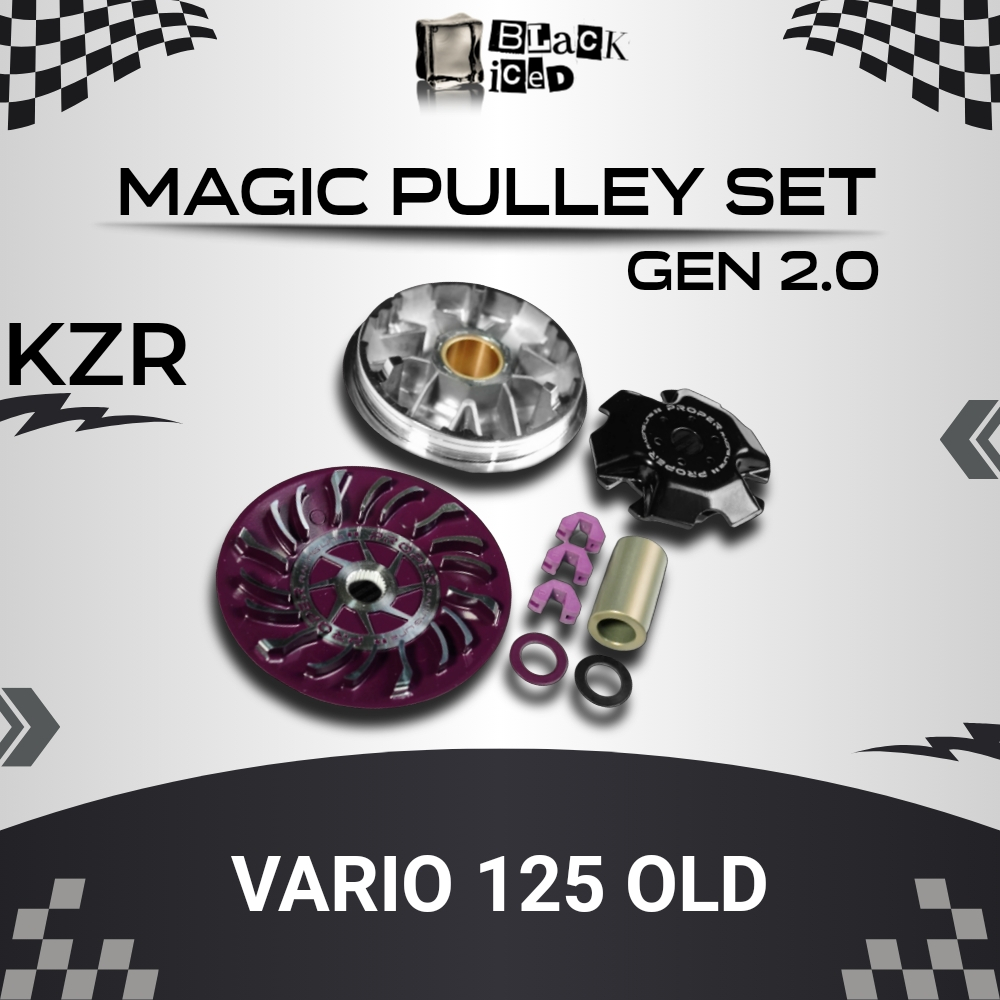 PROPER RACING LINE MAGIC PULLEY SET GEN 2.0 HONDA VARIO 125 OLD KZR UPGRADE CVT CUSTOM CVT SET RUMAH