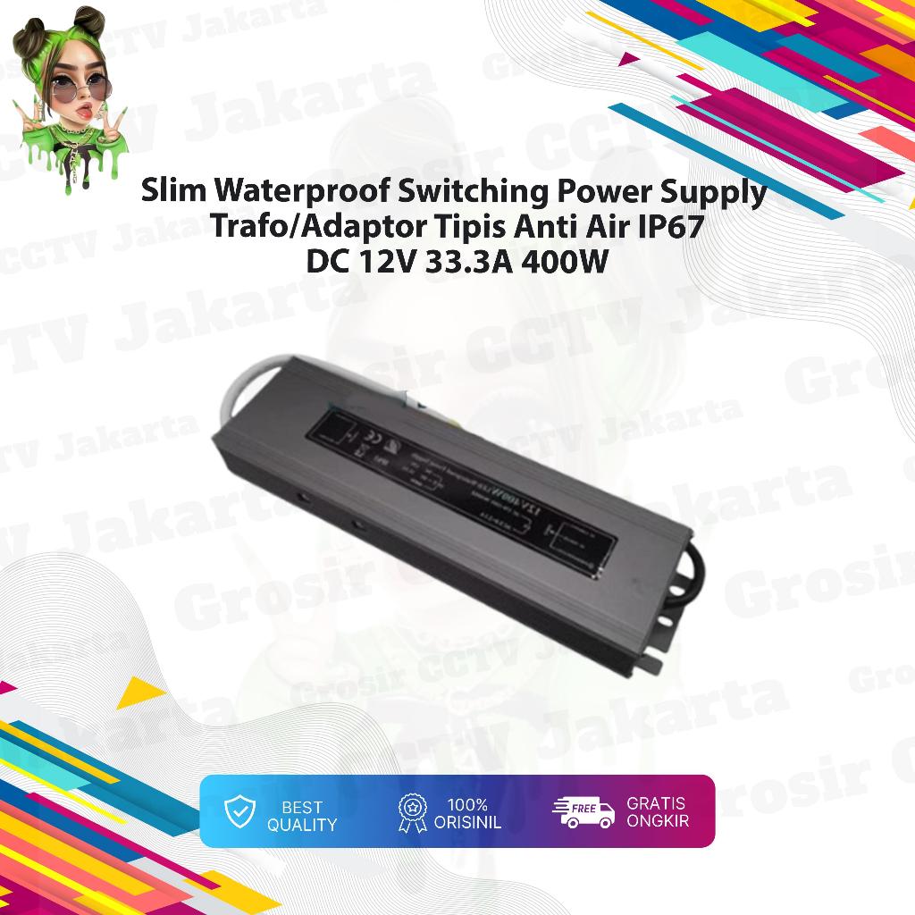 Maximus Slim Waterproof Power Supply Trafo Adaptor Outdoor IP67 12V 400W