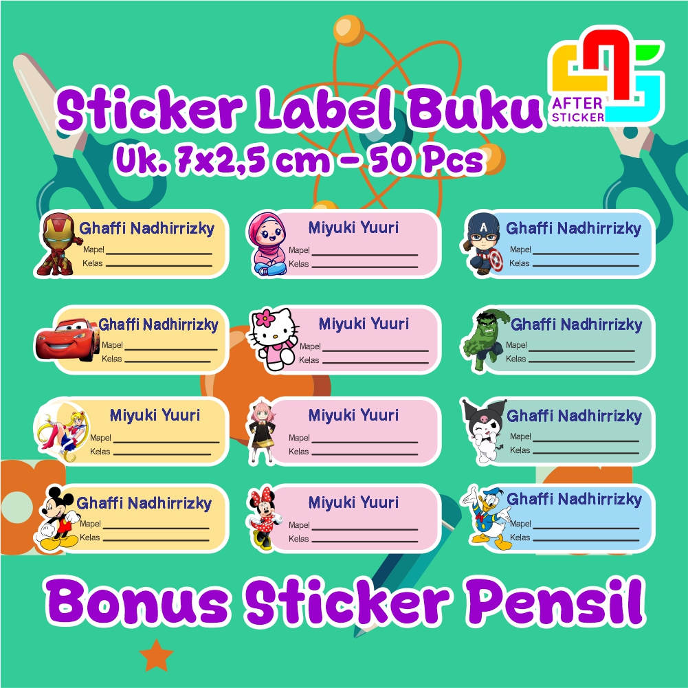 

Isi 50 Pcs Stiker Mapel | Sticker Label Buku | Sticker Nama Buku | Stiker Mata Pelajaran | Viral B