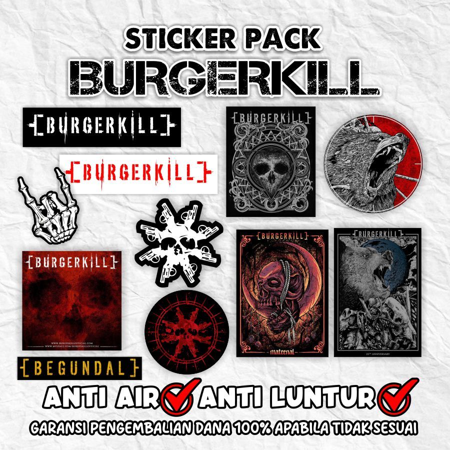 

Sticker Pack Band Burgerkill Sudah Terpotong Sticker Laptop Sticker Hp Sticker Tumbler Sticker Helm
