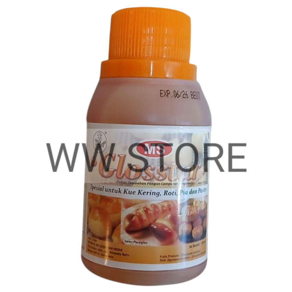 

Bahan Tambahan Pangan Campuran Pengemulsi Spesial untuk Kue Kering Roti Pia Pastry halal MUI MS Glosstar 100ml