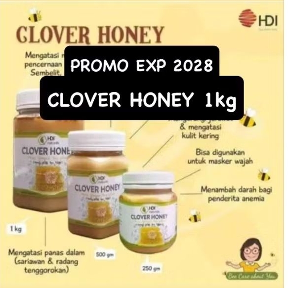 

Clover Honey 1kg exp 2028 stok terbaru ori HDI