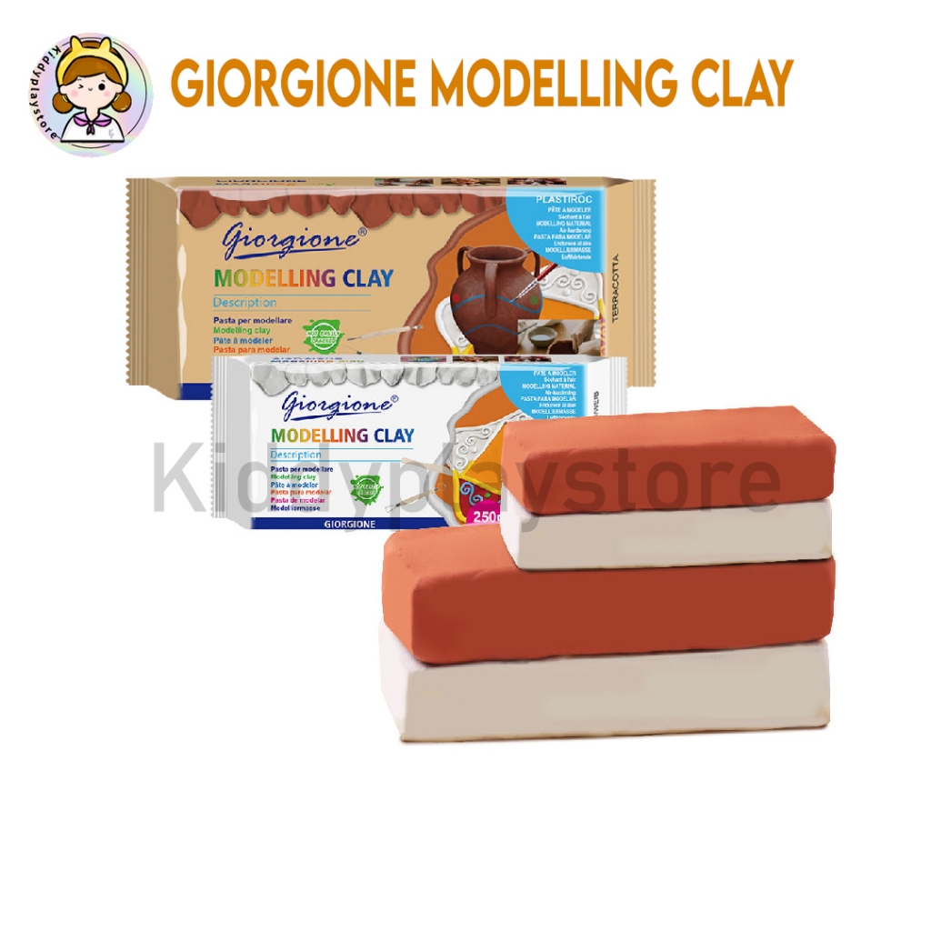 

Giorgione Tanah Liat / Air Dry Pottery / Sculpting / Modelling Clay 500g 250g