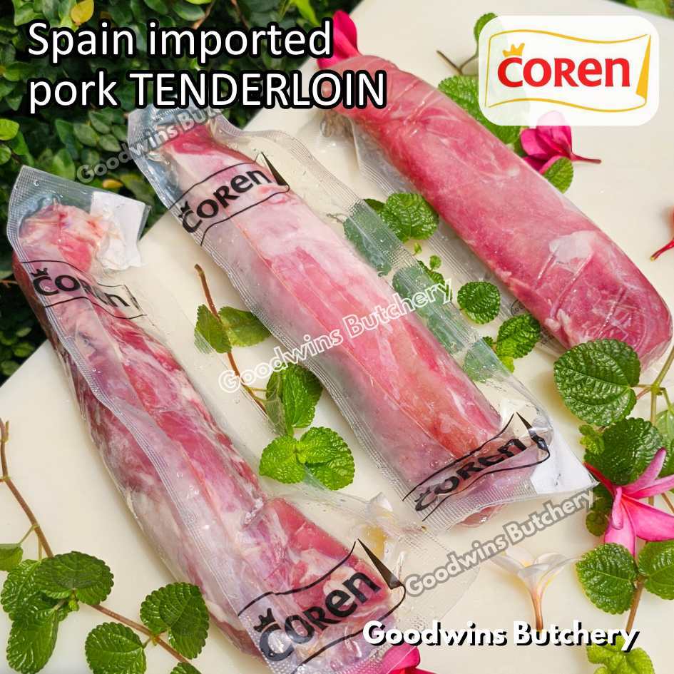 

Pork TENDERLOIN import Spain COREN eye fillet mignon solomillo cerdo daging babi has dalam frozen 700gr