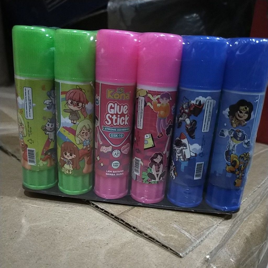 

24 buah Kona Glue Stick Non Toxic AP atau lem kertas stik