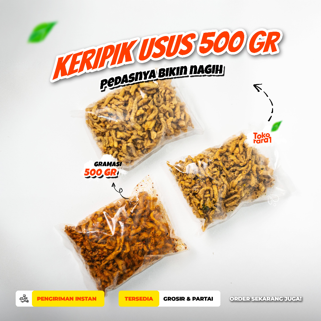 

Kripik Usus Original Pedas Daun Jeruk @500gr