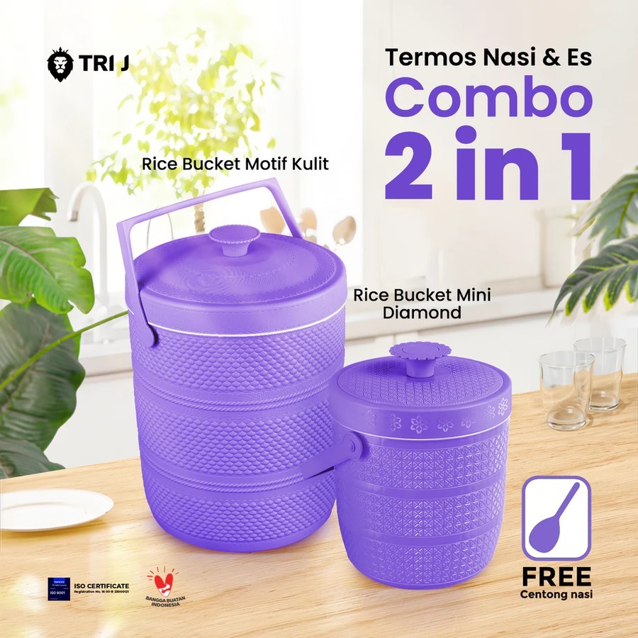 Paket Combo Termos Nasi & Es TriJ - Termos Tahan Lama