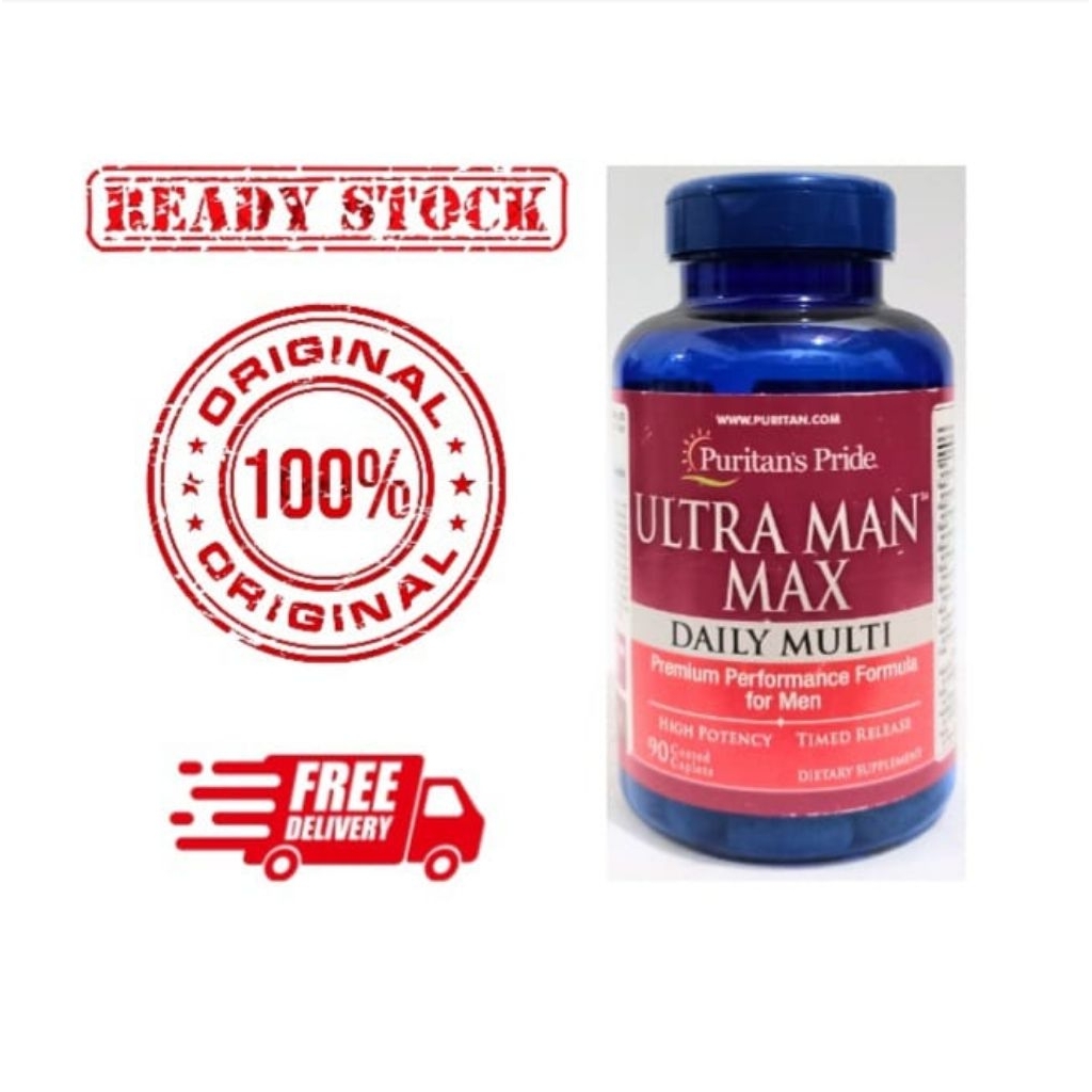Puritan's Pride Ultra Man Max Daily Multi 90 Caplets