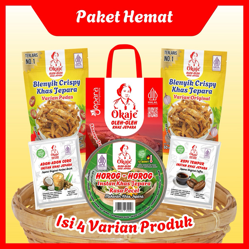 

OKAJE Paket Hemat Oleh Oleh Khas Jepara (4 Varian Produk)