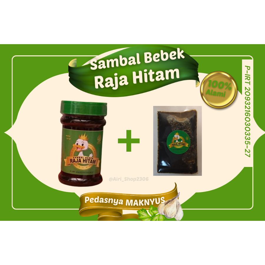 

Sambal Botol Bebek Raja Hitam + Gratis Sambal Sachet Pedas Gurih Enak Asli Praktis Tanpa Pengawet