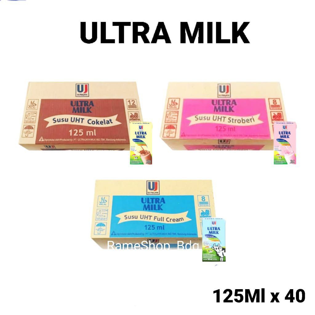 

SUSU ULTRA UHT 125ML ULTRA MILK 125ML 1 DUS ISI 40 PCS