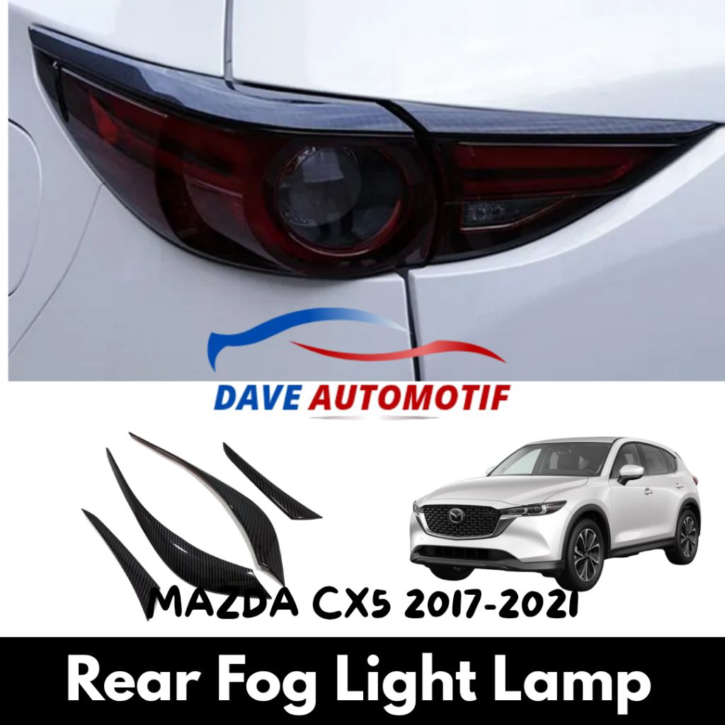 Cover Rear Fog Light Carbon Fiber Mazda CX-5 CX5 2017-2021