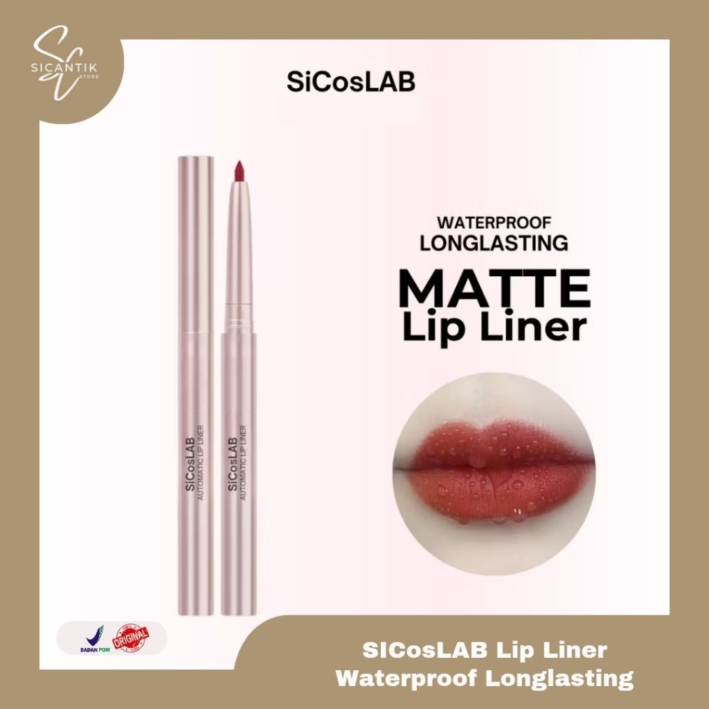 SICOSLAB LIP LINER MATTE WATERPROOF LONGLASTING | PENSIL BIBIR SULAM BIBIR ORIGINAL BPOM
