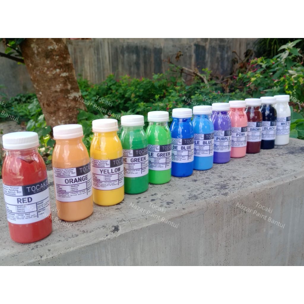 

1 Set 12 Warna Matte Cat Lukis Akrilik Tocaki