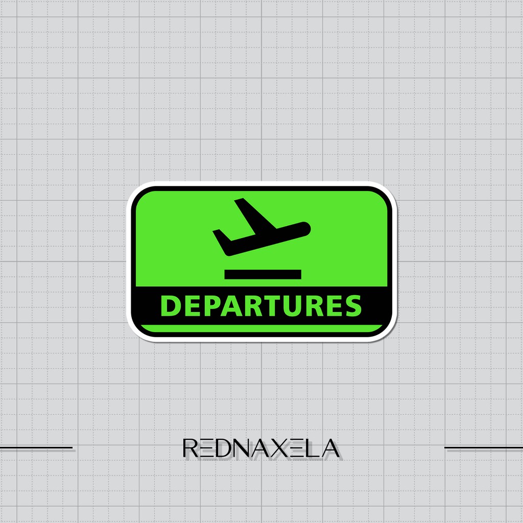 

Stiker Vinyl Departures Stiker Koper Travel Sticker