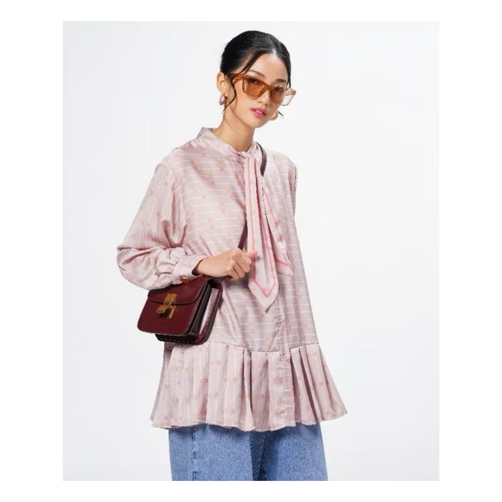 Aleza label ivy top pink size S preloved good condition