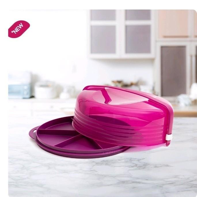 Tupperware Cake Taker Round 35cm wadah Cake Tempat Cake