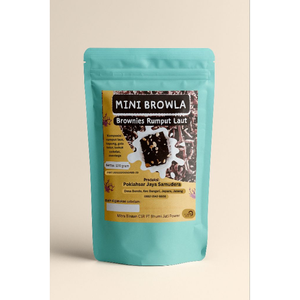 

Mini Browla, Brownis Rumput Laut Gurih & Lezat