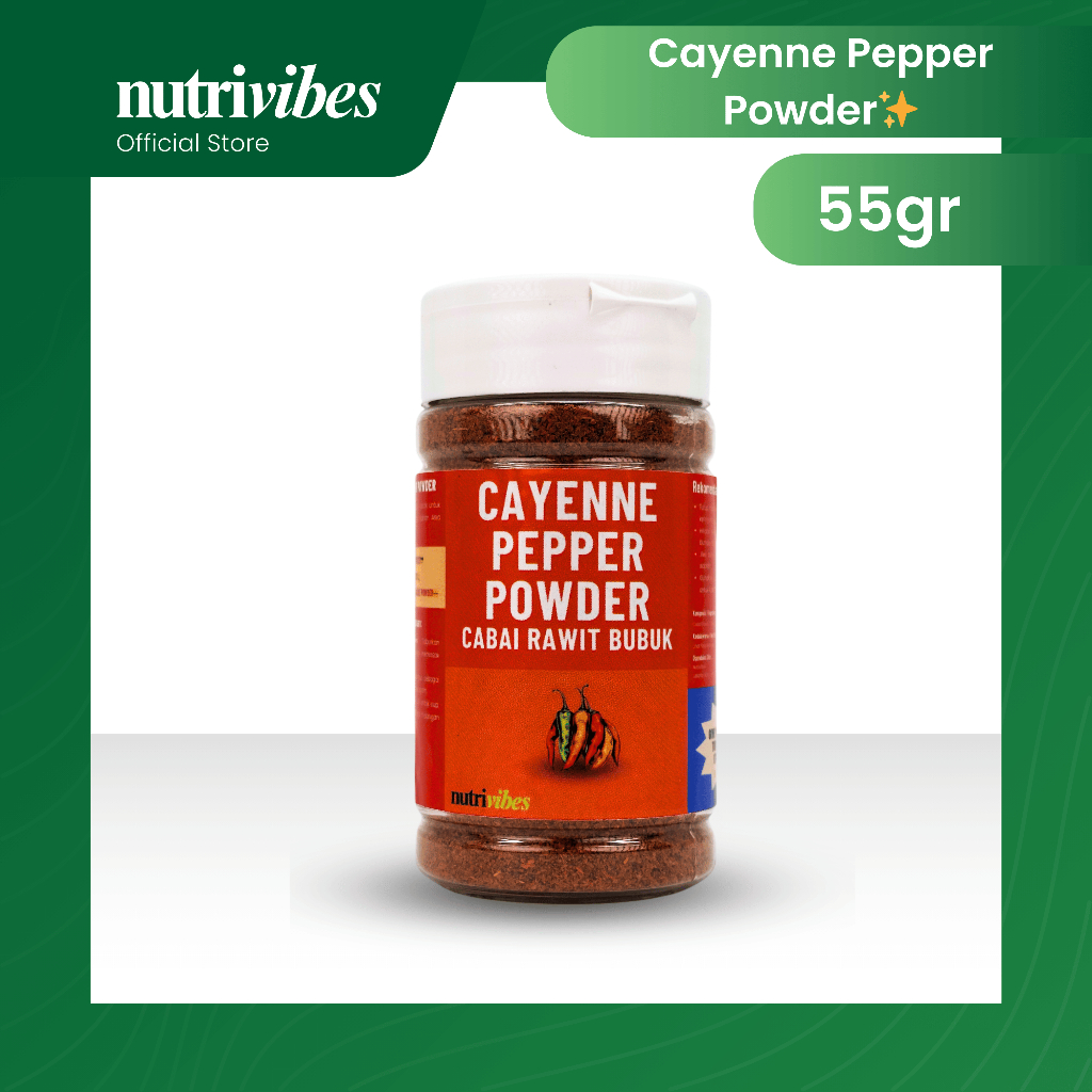 

Cabe Cabai Rawit Bubuk / Cayenne Pepper Powder 55gr - Nutrivibes