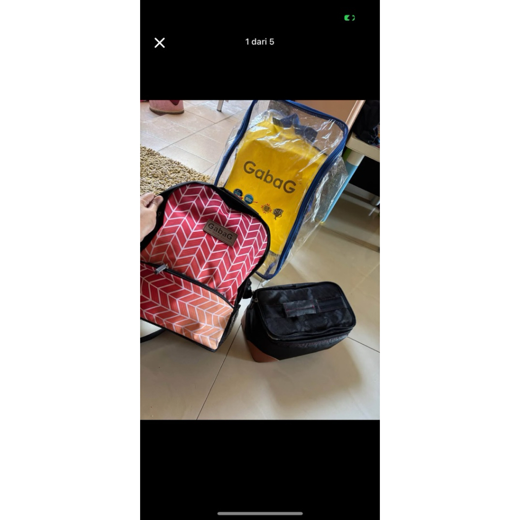 preloved tas ransel asi dan cooler bag gabag