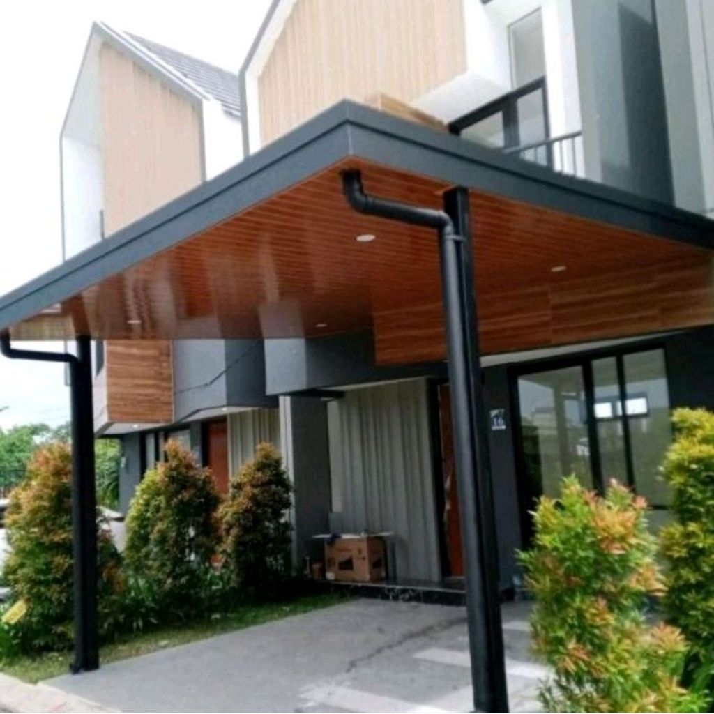 Kanopi Solarflat dengan Besi Hollow Galvanis